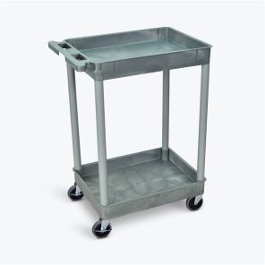 Luxor Workspaces Tub Cart - Two Shelves