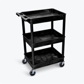 Luxor Workspaces Tub Cart - Three Shelves