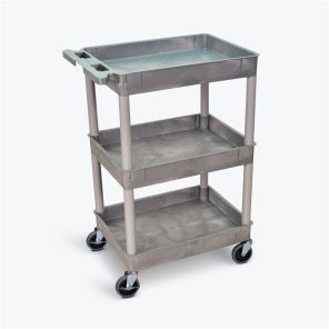 Luxor Workspaces Tub Cart - Three Shelves