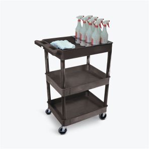 Luxor Workspaces Tub Cart - Three Shelves Bottle Holder