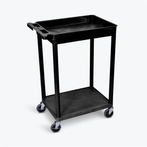 Luxor Workspaces Top Tub and Bottom Flat Shelf Cart