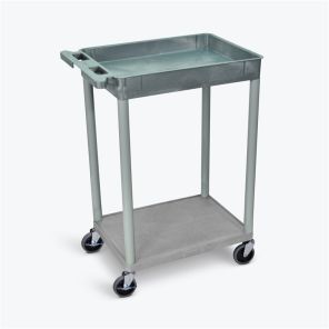 Luxor Workspaces Top Tub and Bottom Flat Shelf Cart