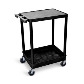 Luxor Workspaces Flat-Top and Tub-Bottom Shelf Cart