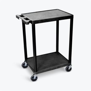 Luxor Workspaces Flat-Shelf Cart - Two Shelves