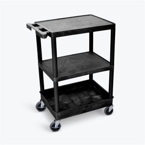 Luxor Workspaces Flat Top/Middle and Tub Bottom Shelf Cart