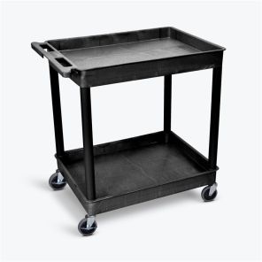 Luxor Workspaces Large Tub Cart - Two Shelves