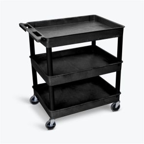 Luxor Workspaces Large Tub Cart - Three Shelves