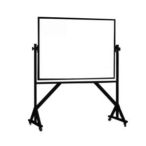 White Melamine Black Powder Coated Reversible Freestanding Board 36