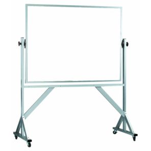 White Porcelain Silver Anodized Reversible Freestanding Board 48