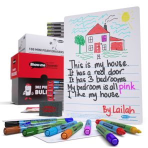 Show-me A4 Story Mini Dry Erase Boards, Bulk Box, 100 Sets