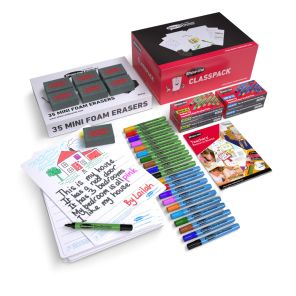 Show-me A4 Story Mini Dry Erase Boards, Class Pack, 35 Sets
