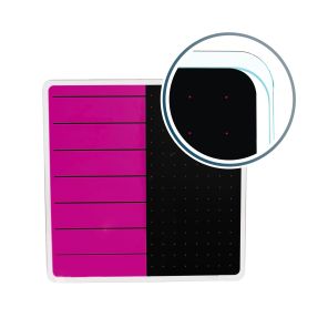 Viztex® Glacier Violet & Black Plan & Grid Glass Dry Erase Board 17