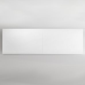 Ghent Flyte Duo Double-Sided Frameless Magnetic Whiteboard, 4' x 16', White, Two Piece