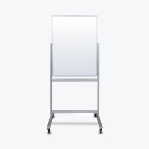 Luxor Workspaces Double-Sided Mobile Magnetic Glass Marker Board 30