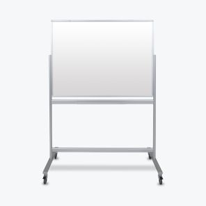 Luxor Workspaces Double-Sided Mobile Magnetic Glass Marker Board 48