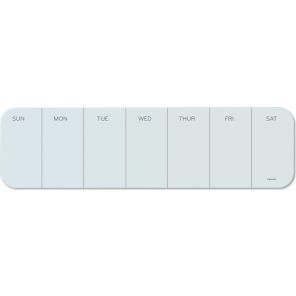 U Brands Cubicle Glass Dry Erase Undated One Week Calendar Board 20