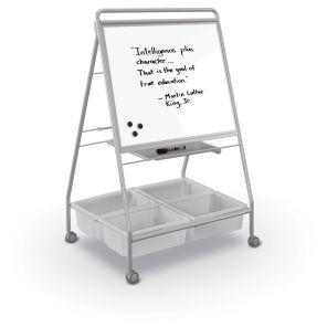 MooreCo TLC-2 Mobile Dry Erase Easel with Tubs