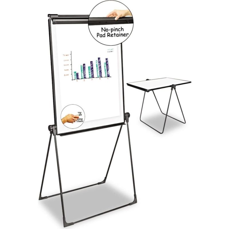 Universal Foldable Double-Sided Dry Erase Easel, Two Configurations, White  Board: 29 x 41