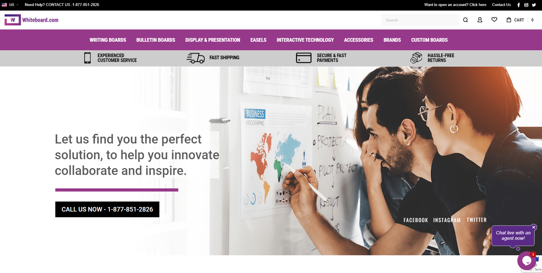 Whiteboard.com Launches as Specialty E-Commerce Retailer For Visual Communication Products in North America 